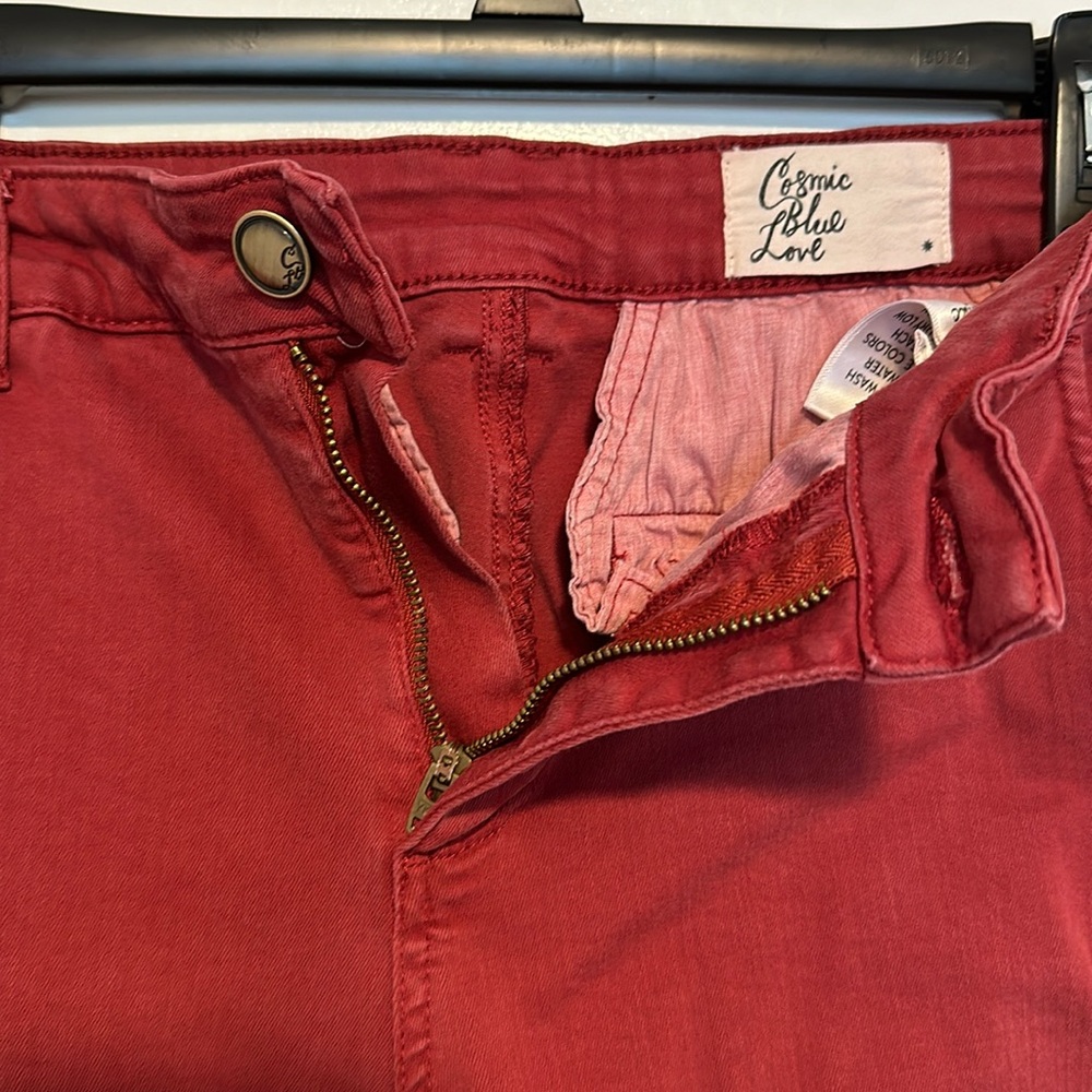 Cosmic Blue Love red jeans